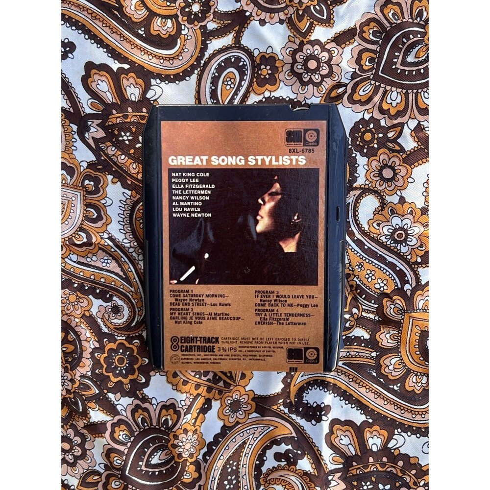 8 Track Tape Great Song Stylists Nat King Cole Peggy Lee Capitol 8XL-6785